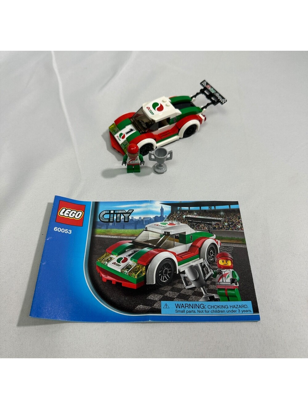 LEGO City Race Car Set 60053 with Minifigure and Trophy